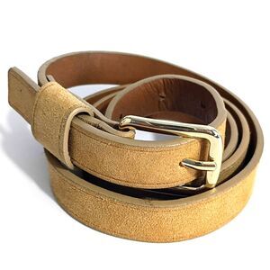 Banana Republic Yellow Tan Leather Women's Belt Small 40" x 3/4"